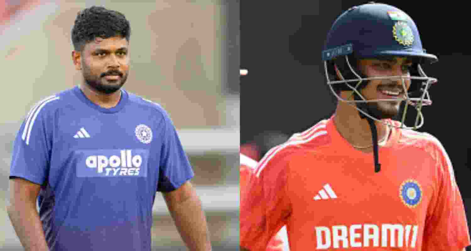 Sanju Samson and (right) Ishan Kishan.