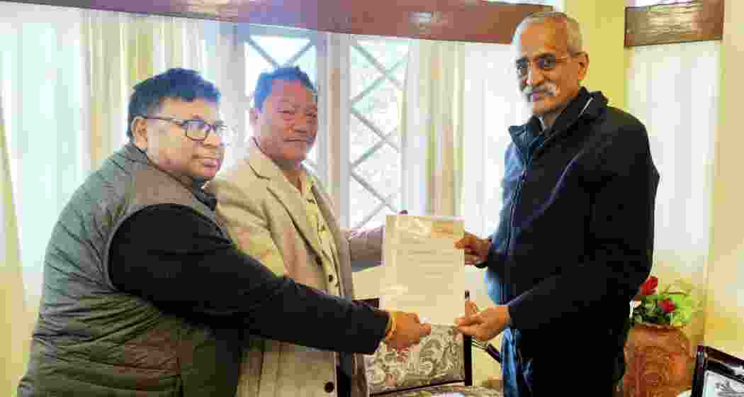 Bimal Gurung and Roshan Giri of GJM meet Union-appointed interlocutor Pankaj Kumar Singh in Darjeeling to discuss long-pending demands of the Gorkha community.