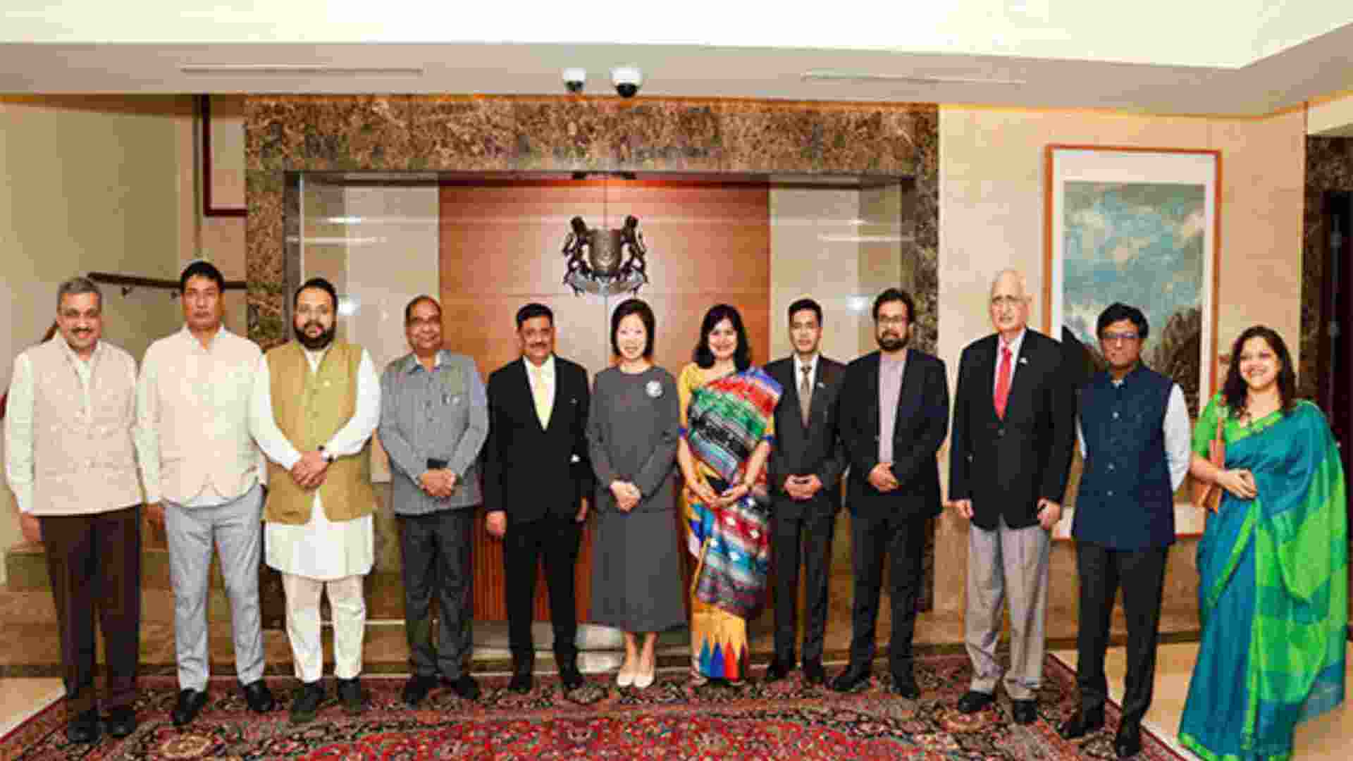 JD(U) MP Sanjay Kumar Jha led delegation in Singapore.