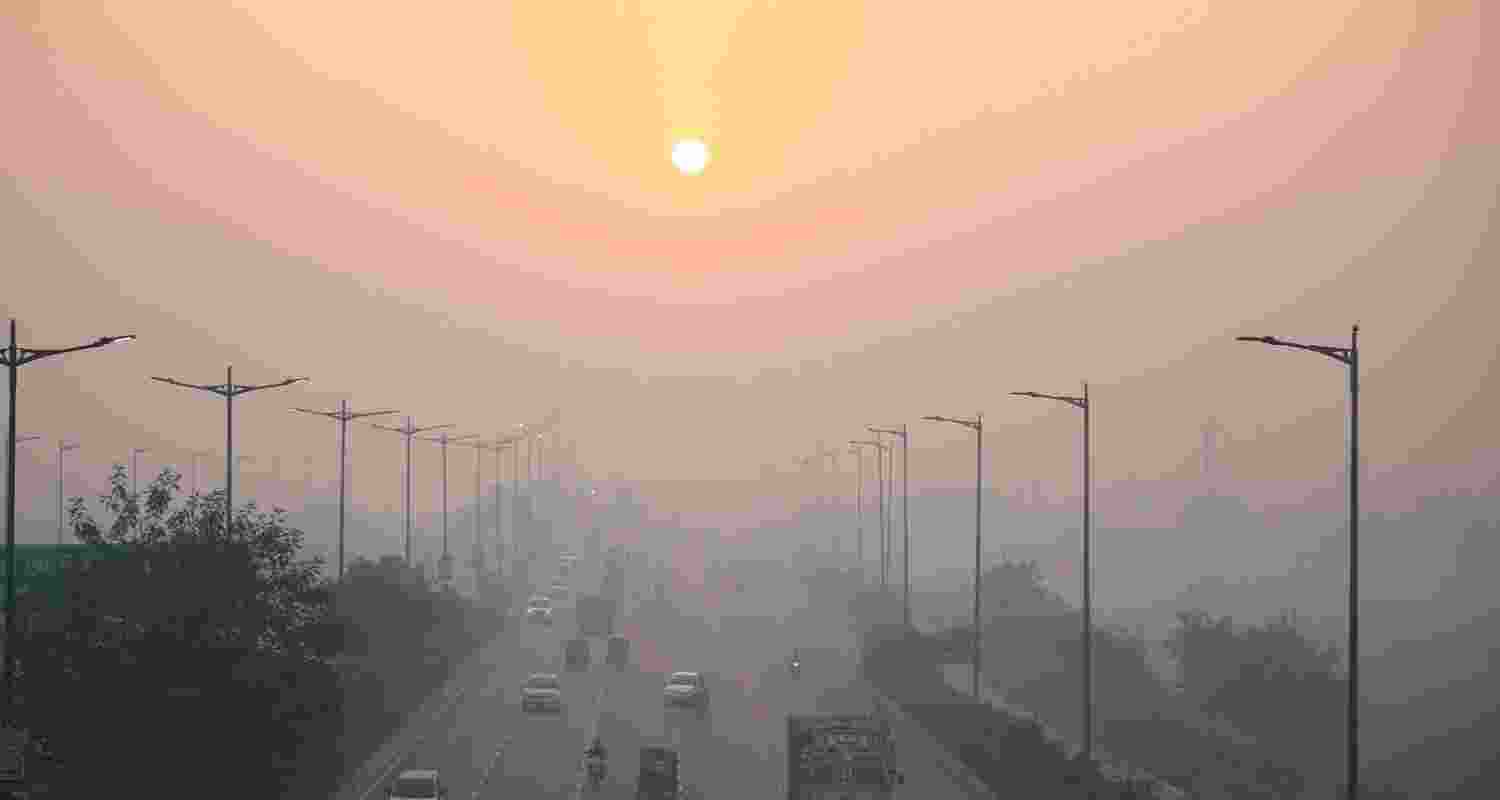Ghaziabad is blanketed in smog on Thursday.