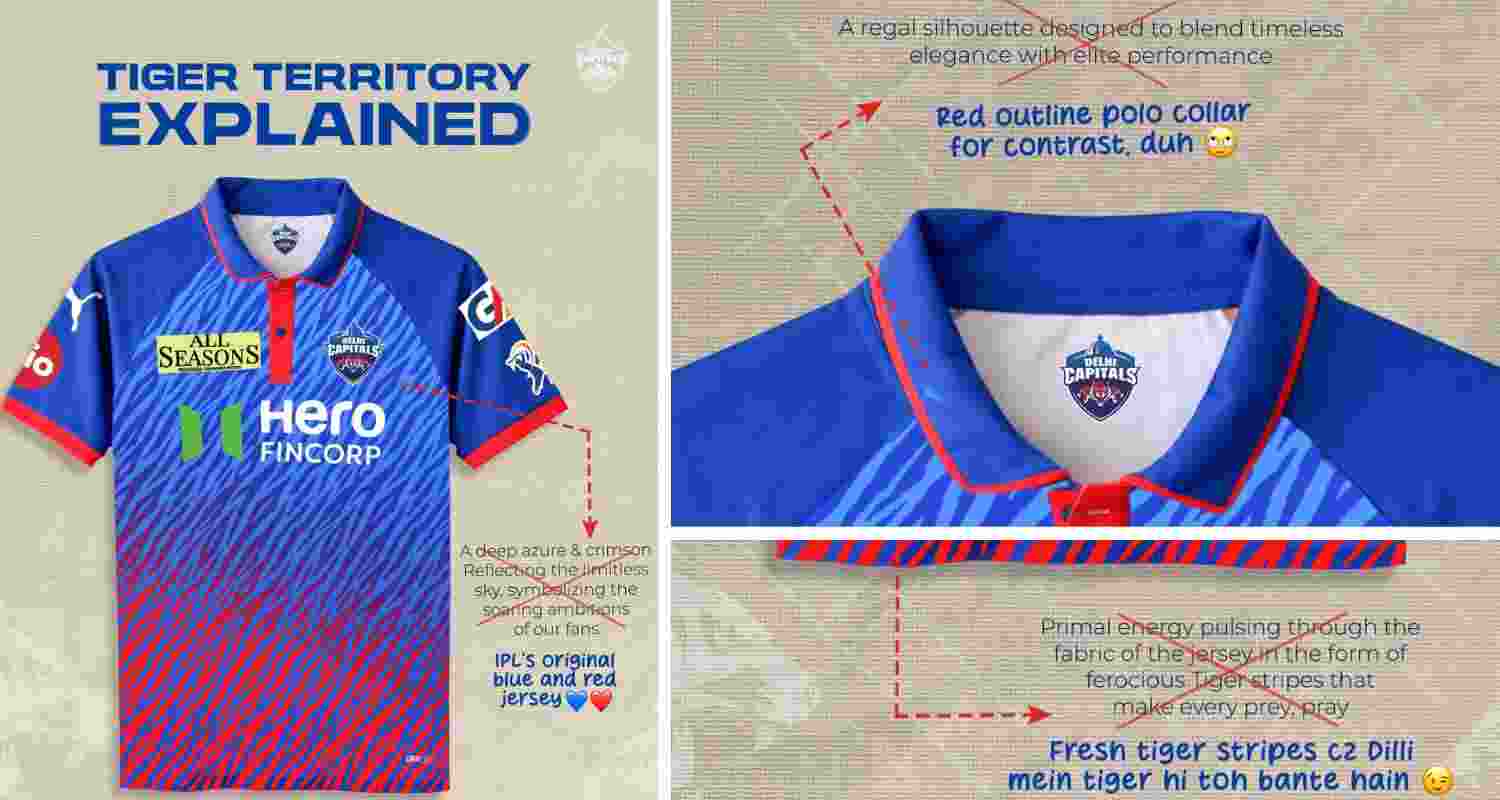 Delhi Capitals unveil new jersey inspired by tiger spirit ahead of IPL 2026, featuring captains Axar Patel and Jemimah Rodrigues.
