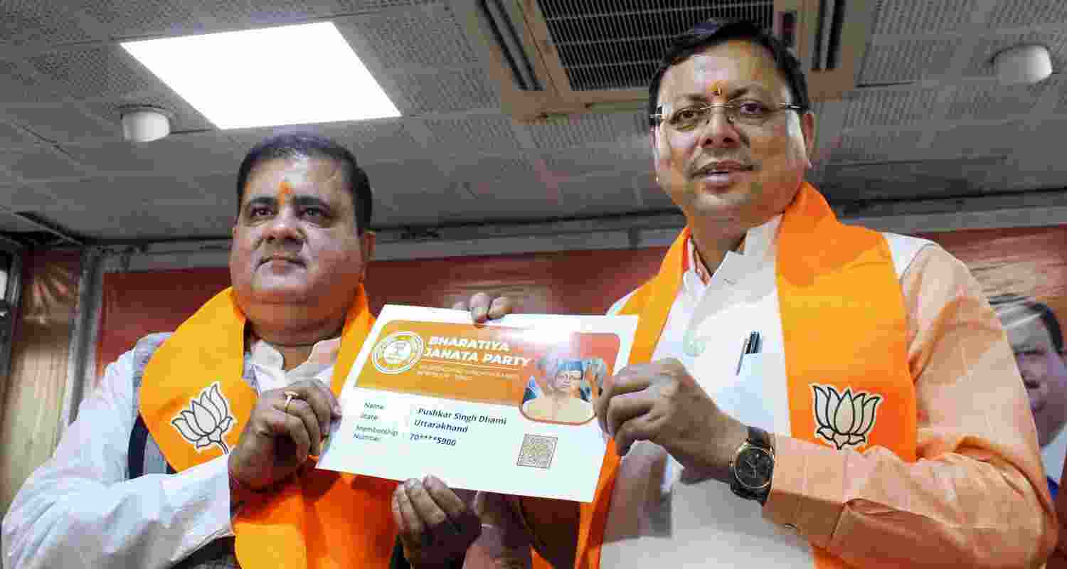 Dhami credits BJP’s rise to workers' dedication and effort