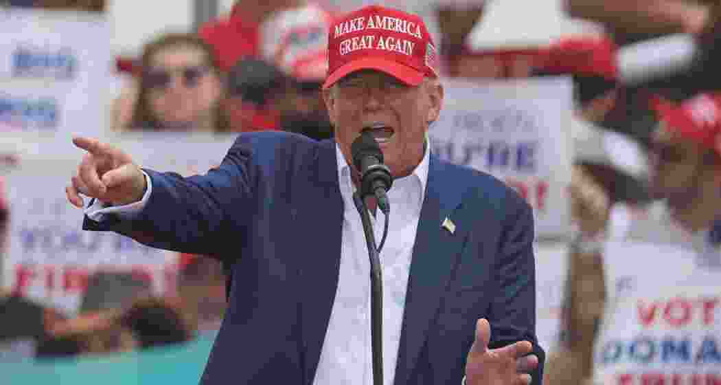 US President Donald Trump speaks at a campaign rally. (File photo)