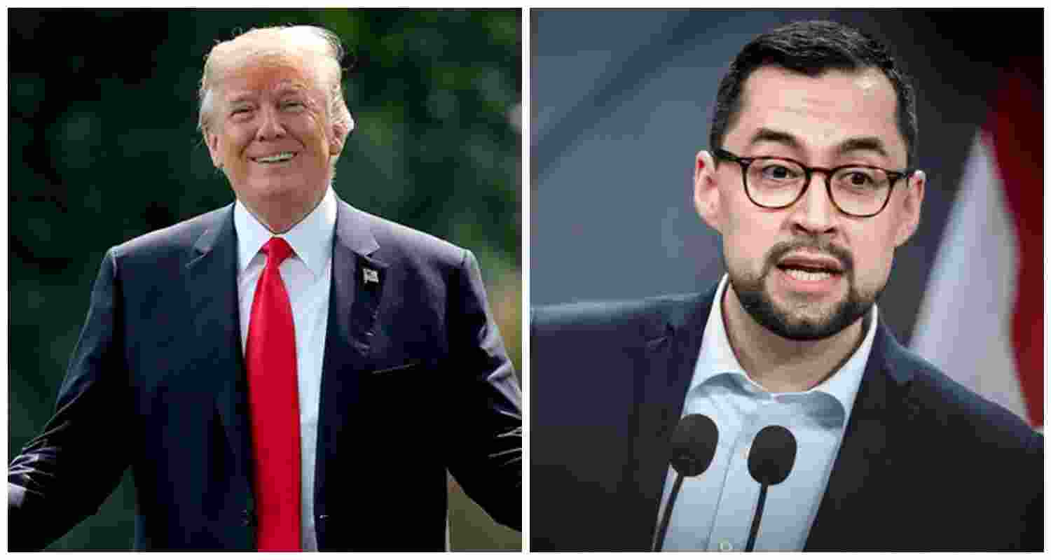US President-elect Donald Trump (L), Greenland’s Prime Minister, Mute Egede (R).