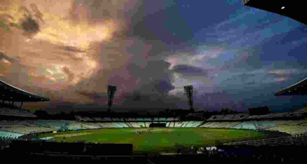 A cloudy sky over the Eden Gardens in Kolkata, West Bengal. Representative Image.