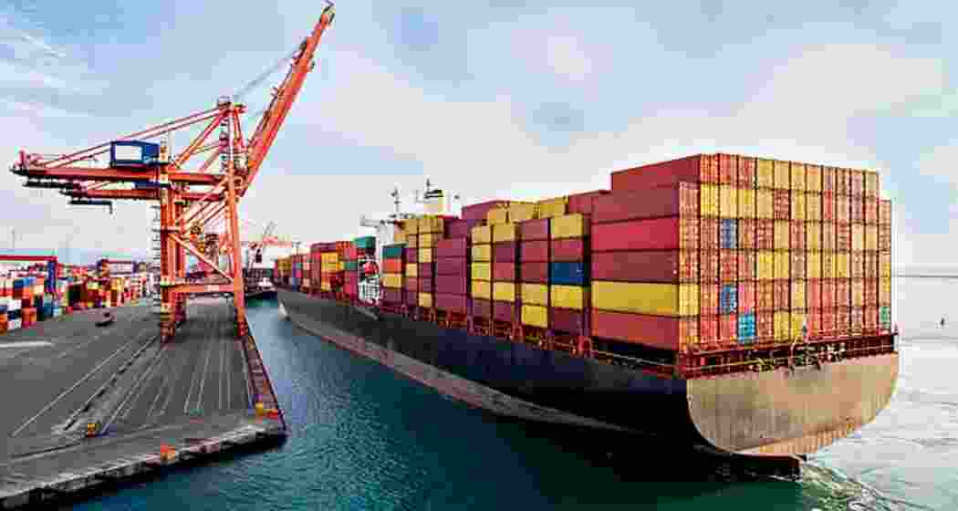 A cargo consignment being prepared for export at a logistics hub.