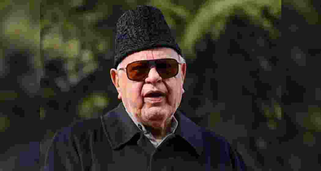 File phot of Jammu and Kashmir National Conference President Dr Farooq Abdullah.