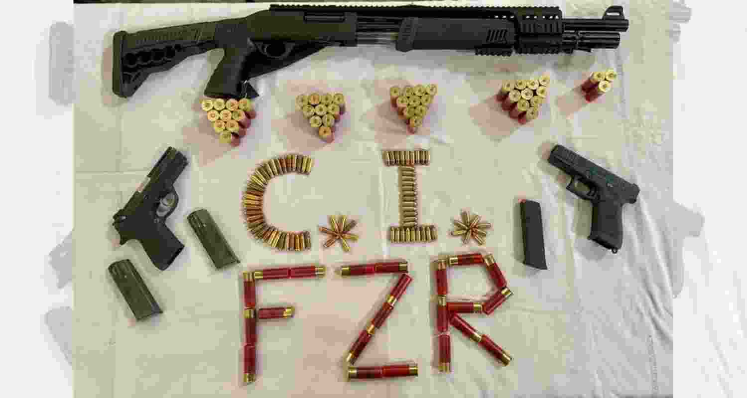 Gangster caught in Ferozepur; 3 sophisticated weapons seized