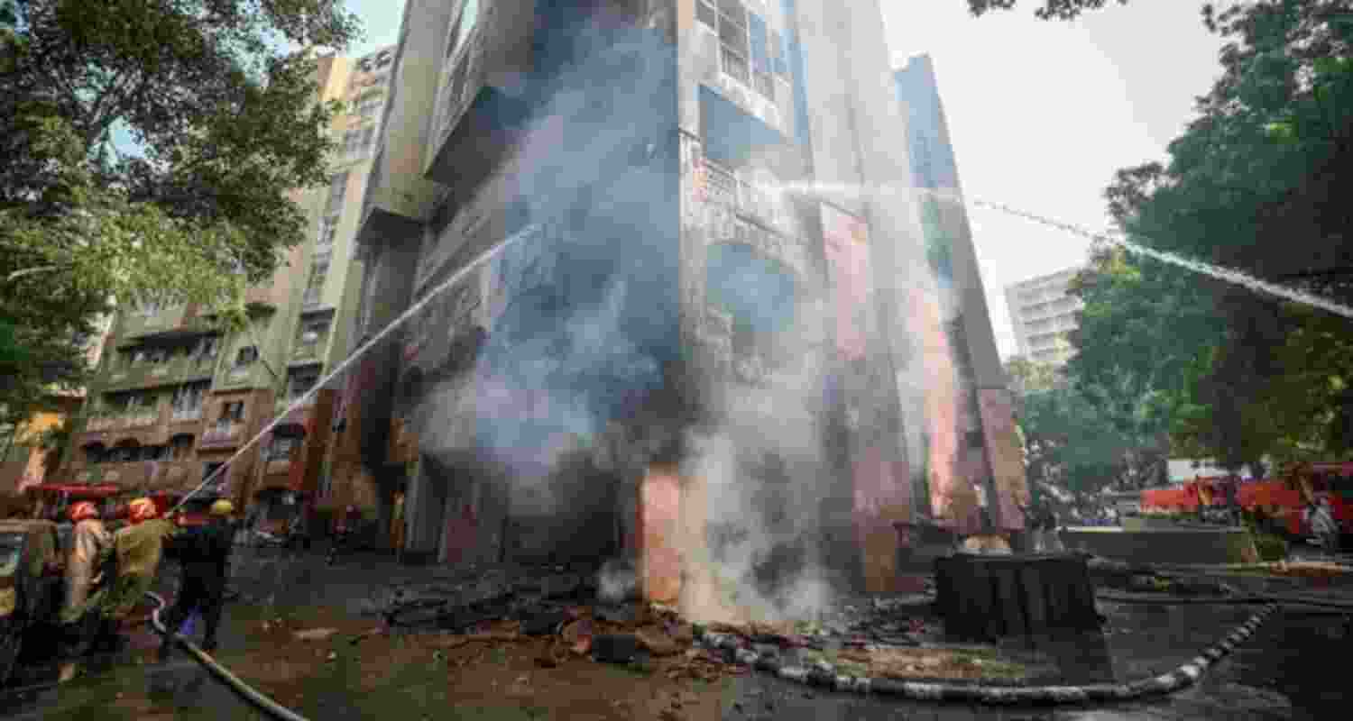 A massive fire broke out inside the Brahmaputra Building, MP's residential complex near Pant Marg in New Delhi.