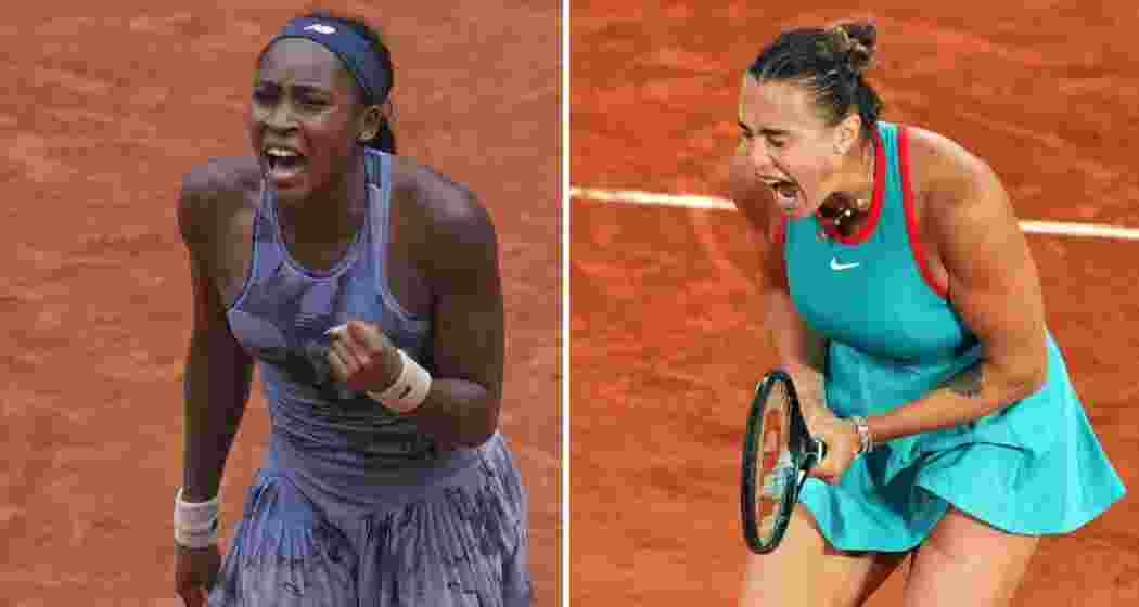 Coco Gauff (L) celebrates her maiden French Open title after defeating Aryna Sabalenka (R) in a gripping three-set final at Roland-Garros, marking her second Grand Slam triumph after the 2023 US Open.
