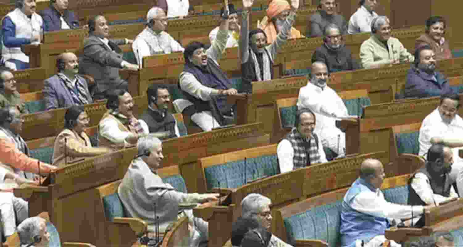 In a tumultuous session marked by loud protests and sloganeering from Opposition benches, the Lok Sabha passed the Viksit Bharat - Guarantee for Rozgar and Ajeevika Mission (Gramin) Bill, 2025 (VB-G RAM-G Bill) via voice vote on Thursday.