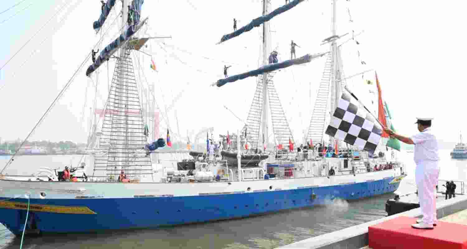 During his interaction with the crew, Vice Admiral Saxena underscored the ship’s pivotal role as India’s “ambassador at large” and emphasised that the voyage transcends oceans and borders, forging “bridges of friendship” across the globe