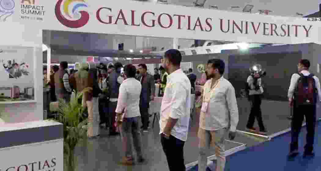 A view of Galgotias University pavilion as the government orders staff and officials to vacate its stall from the AI Impact Summit 2026 following row over the display of a Chinese-made robodog, in New Delhi on Wednesday. 