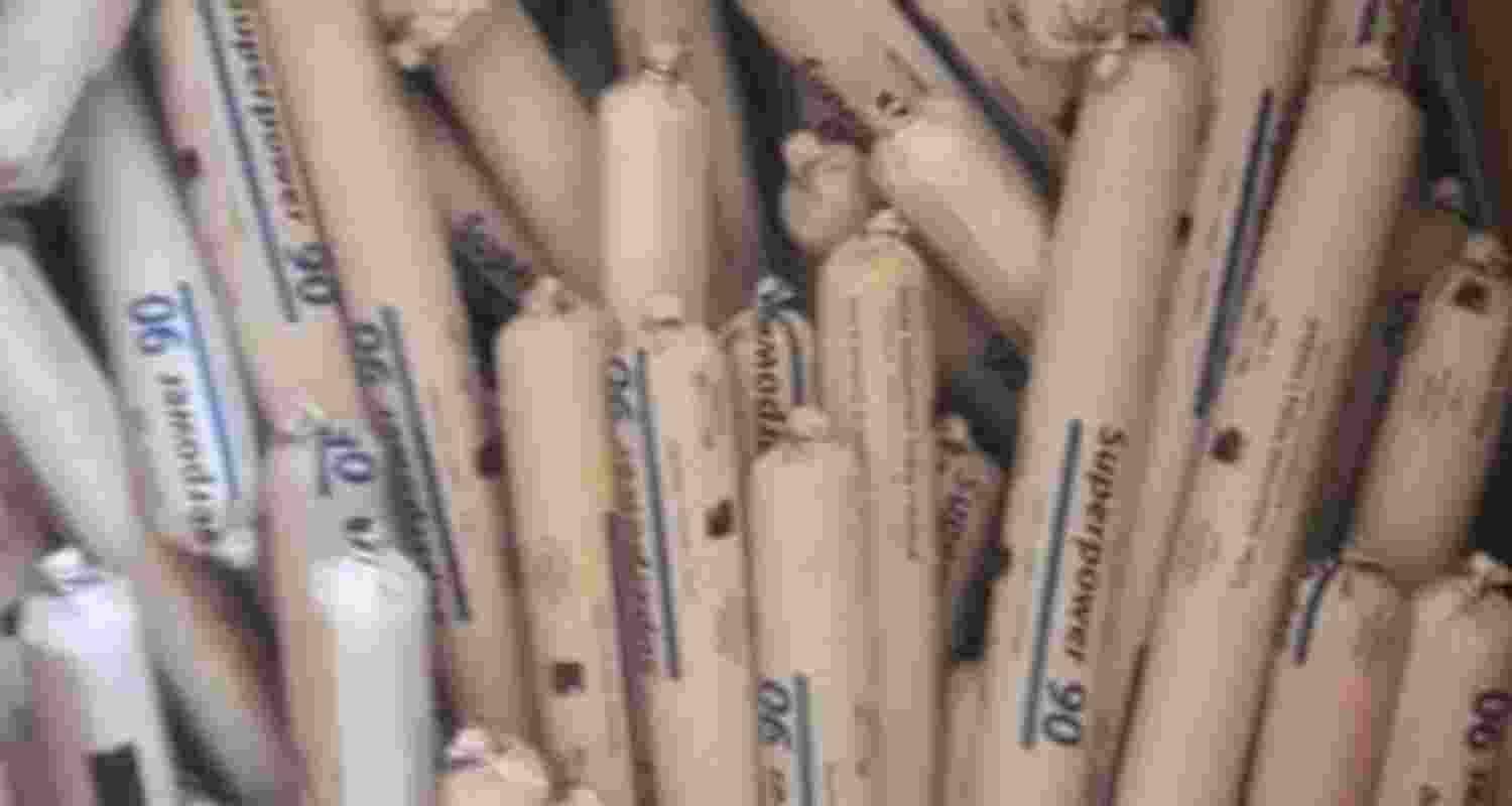 Police found 161 gelatin sticks near the school. 