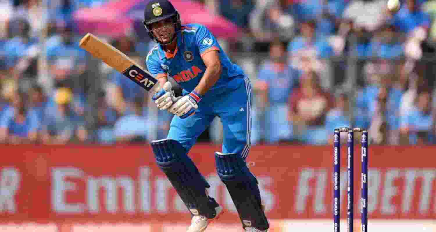 Indian batter Shubman Gill in action. 