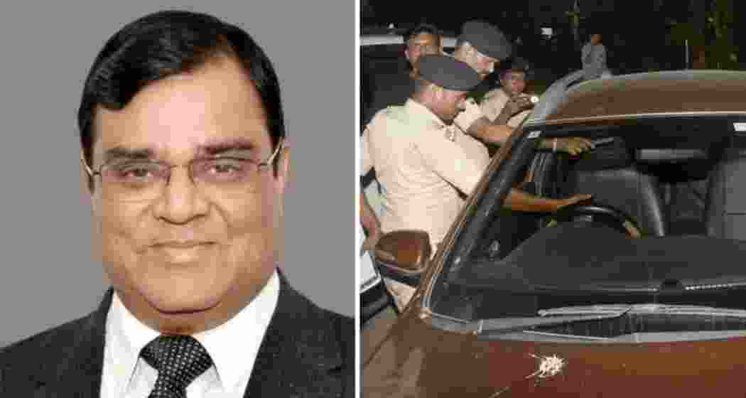 BJP leader and businessman Gopal Khemka was shot dead near his Patna home late Friday. (File photo) Police inspect BJP leader Gopal Khemka’s car near his Patna residence late Friday, after he was shot dead by an unidentified assailant while returning home.