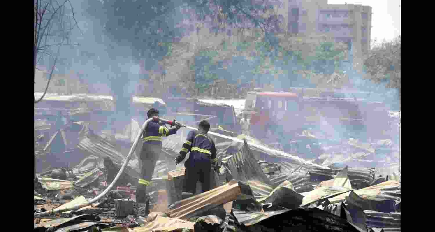 Fire destroys 40 shanties in Gurugram slum, no casualties