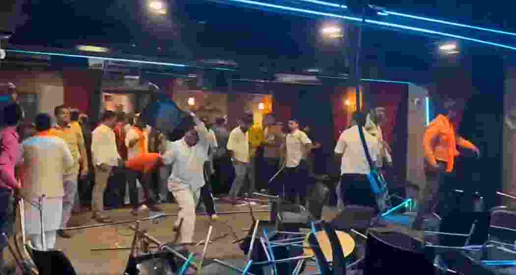 Shiv Sena workers vandalise a Mumbai hotel after a viral video of comedian Kunal Kamra mocking Deputy CM Eknath Shinde sparks outrage, prompting party leaders to demand legal action and issue threats.