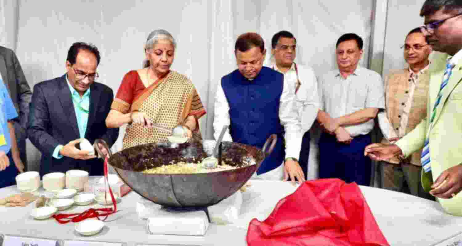 Union Budget 2024: FM Sitharaman attends customary 'halwa' ceremony