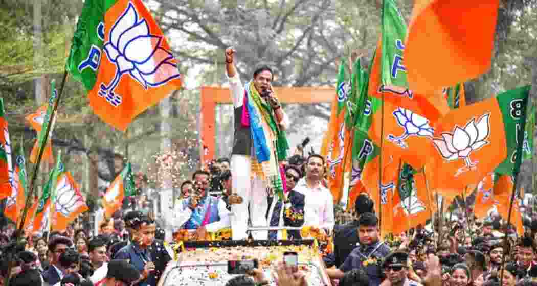 Assam Chief Minister Himanta Biswa Sarma during an election campaign.