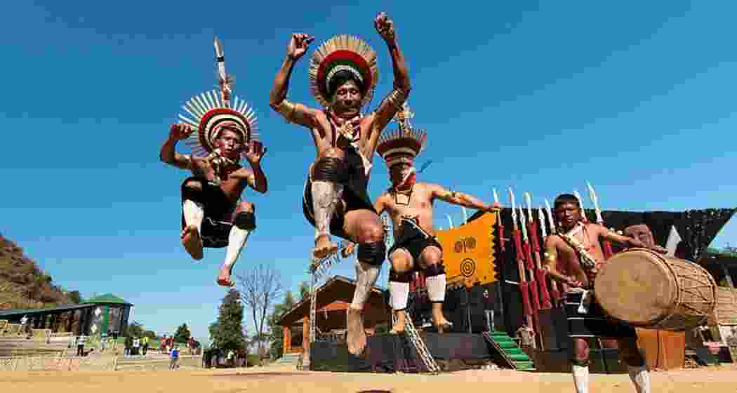 A moment from the 24th Hornbill Festival in Nagaland.