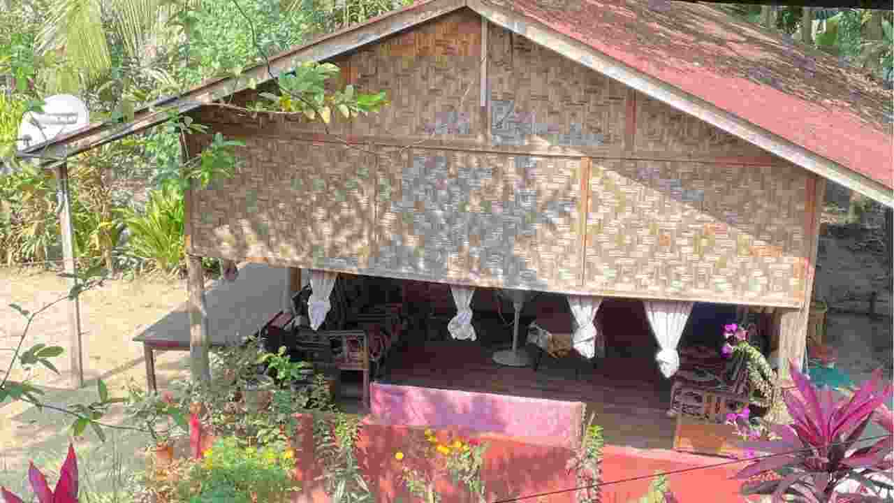 A traditional house of the Karen community.