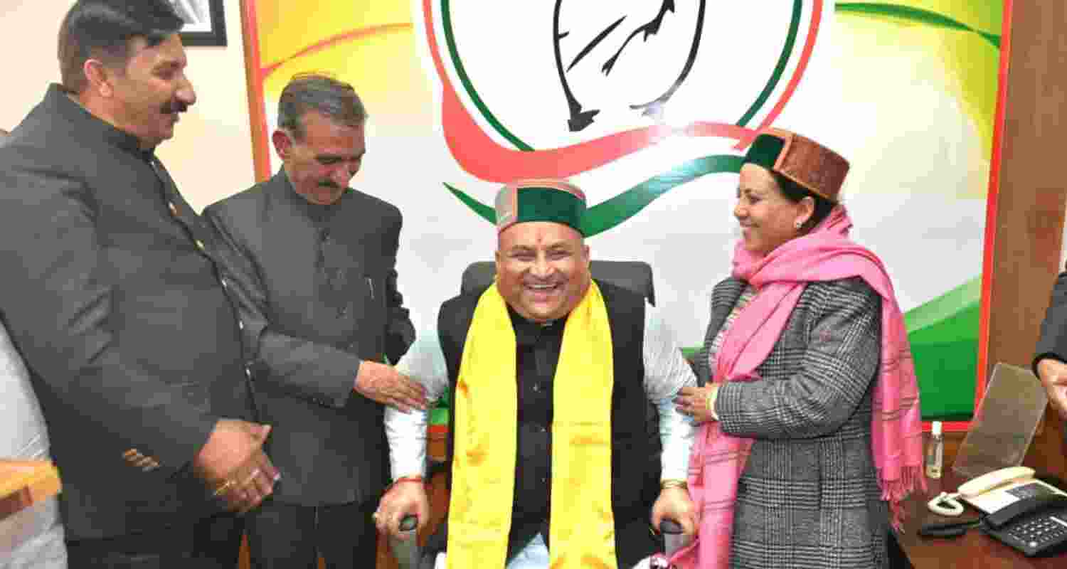 Vinay Kumar takes charge as Himachal Congress chief. 