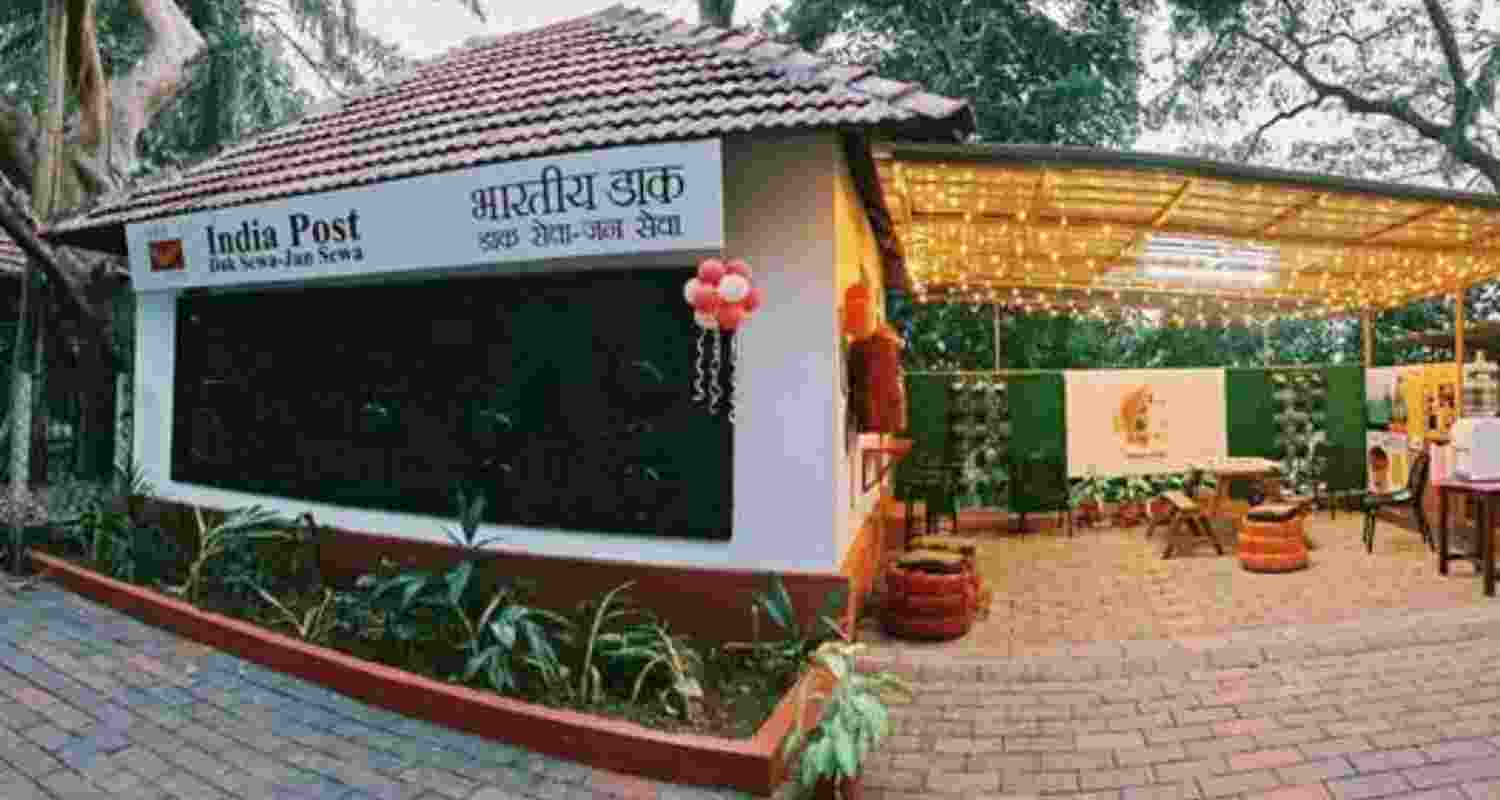 The Gen Z-themed postal extension counter at CMS College, Kottayam, Kerala.