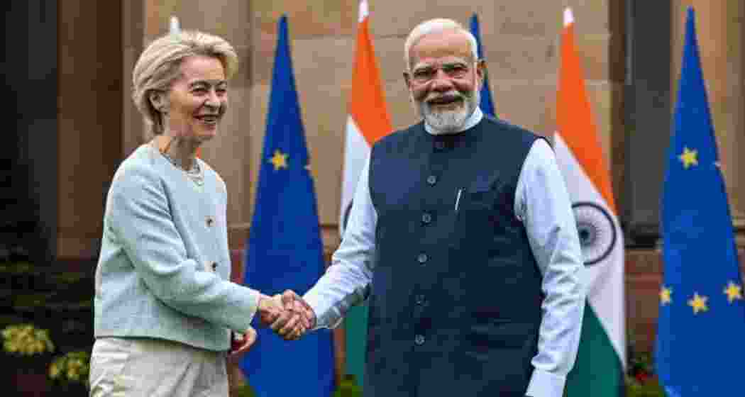 Head of the European Commission, Ursula von der Leyen, with PM Narendra Modi in New Delhi earlier this year.