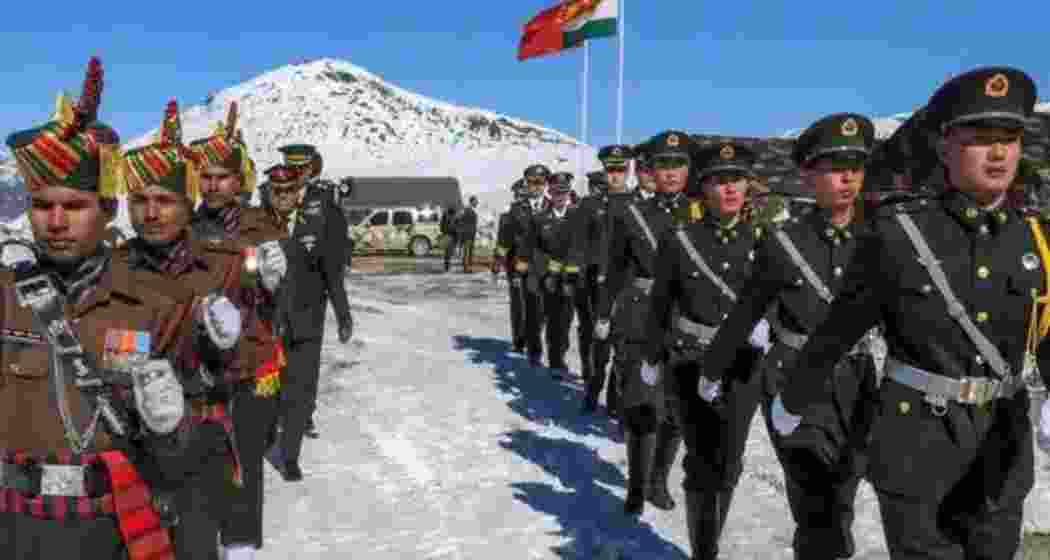 Indian, Chinese soldiers, 