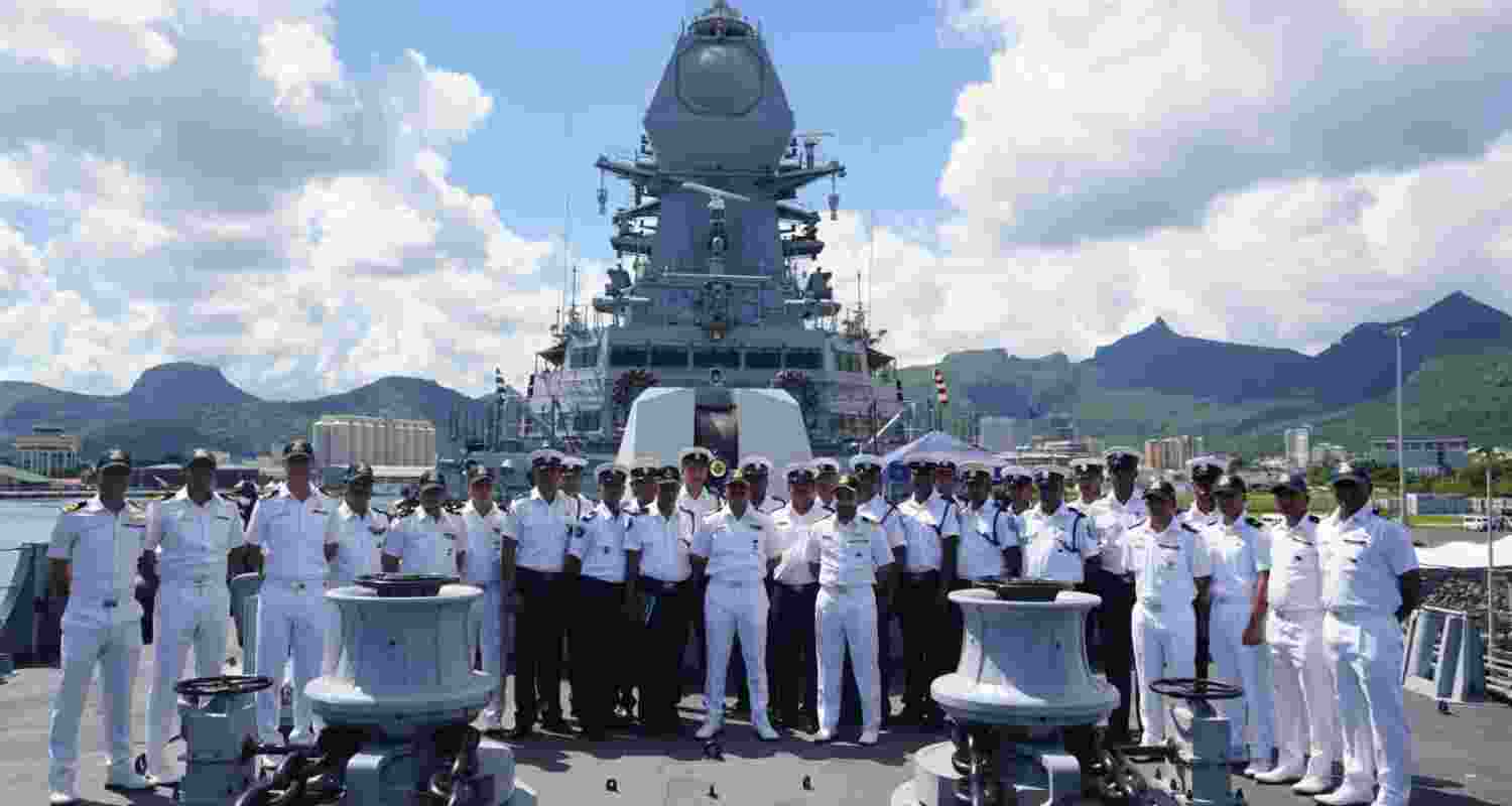INS Imphal joins Mauritius National Day celebrations