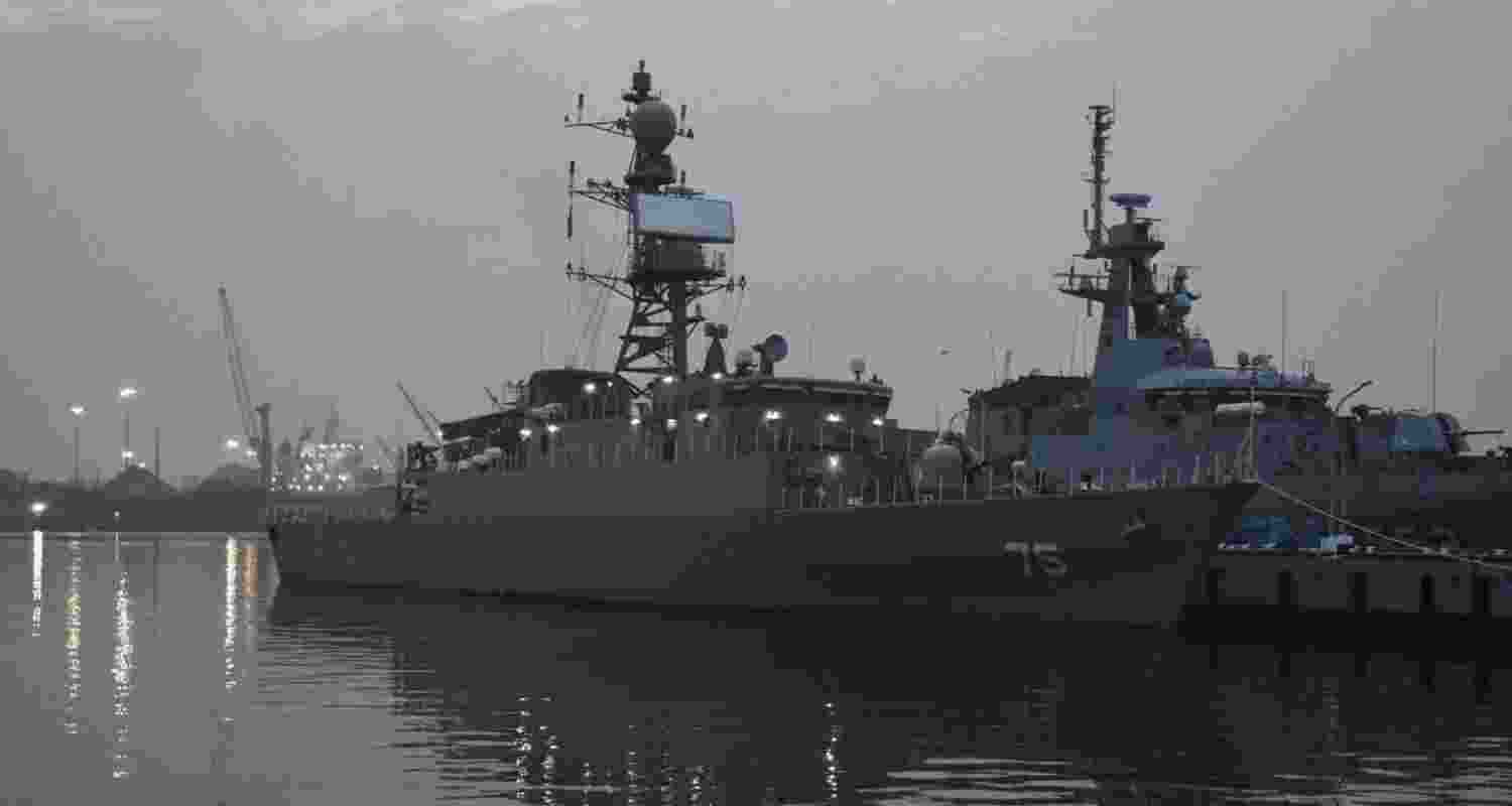 Indian Navy welcomed IRIS Dena, a Moudge Class Frigate of the Iranian Navy at Visakhapatnam, Andhra Padesh for participation in the Multilateral Naval Exercise MILAN 2024 - file image. 
