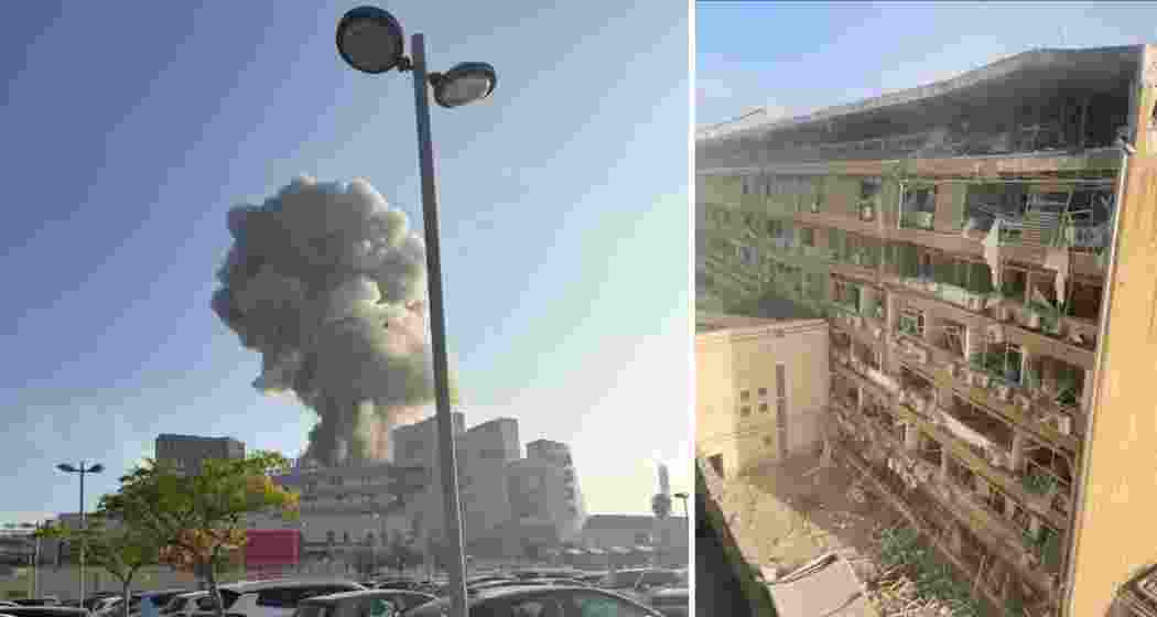 Smoke rises from Soroka Medical Centre in southern Israel after an Iranian missile strike on Thursday, further escalating the ongoing hostilities between the two nations, targeting both civilian and nuclear sites.