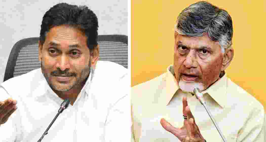 YSRCP chief Jagan Mohan Reddy and Andhra Pradesh Chief Minister N Chandrababu Naidu. 