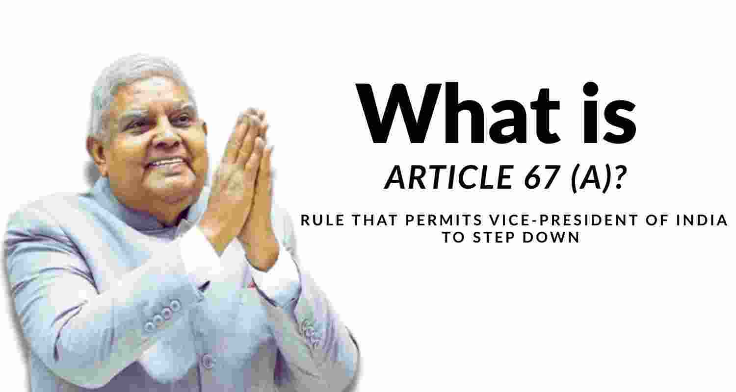 What Article 67(a) says about Vice-President's exit?