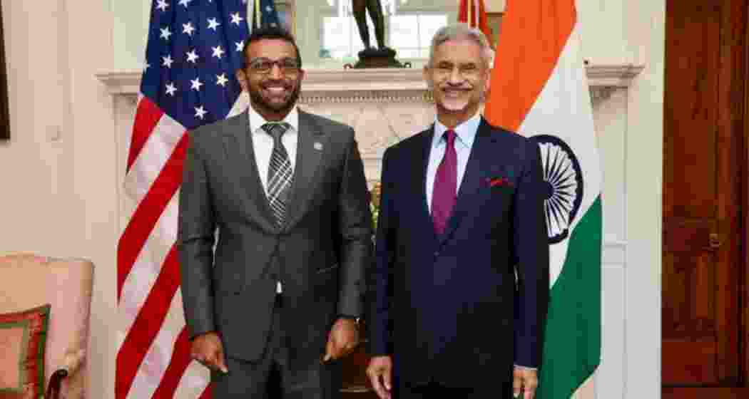External Affairs Minister S. Jaishankar meets FBI Director Kash Patel in Washington, DC, on Wednesday.