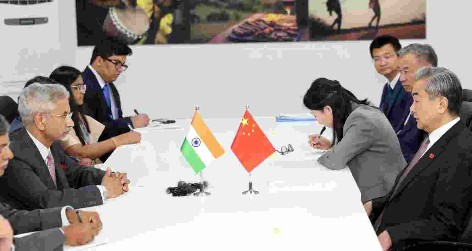 EAM Jaishankar during a bilateral meet with Chinese counterpart Wang Yi.