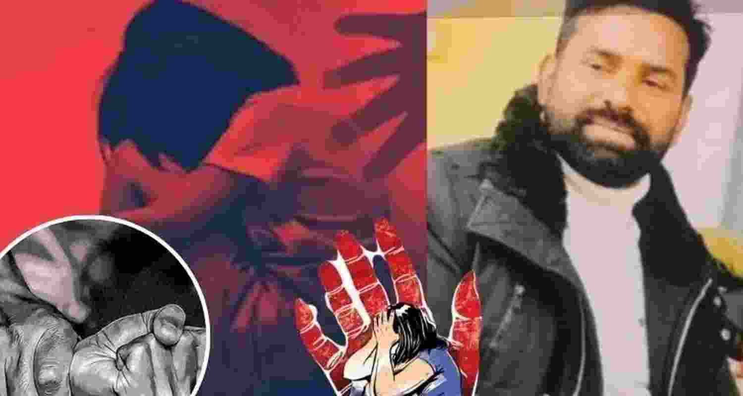 A photo of Jashan Gill shown by the victim's family during a press conference in Chandigarh.