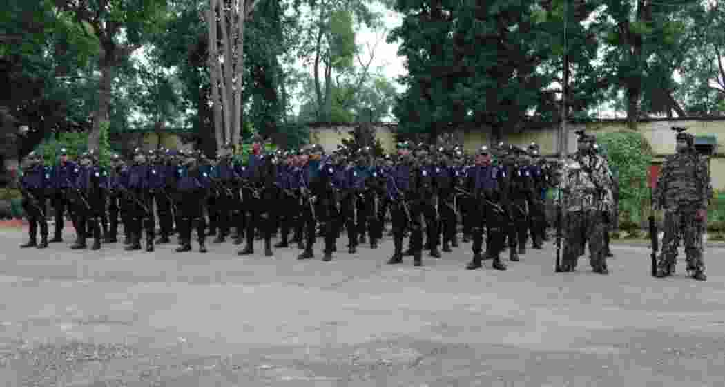 Jharkhand ATS in action during a drill, preparing for counter-terrorism operations.