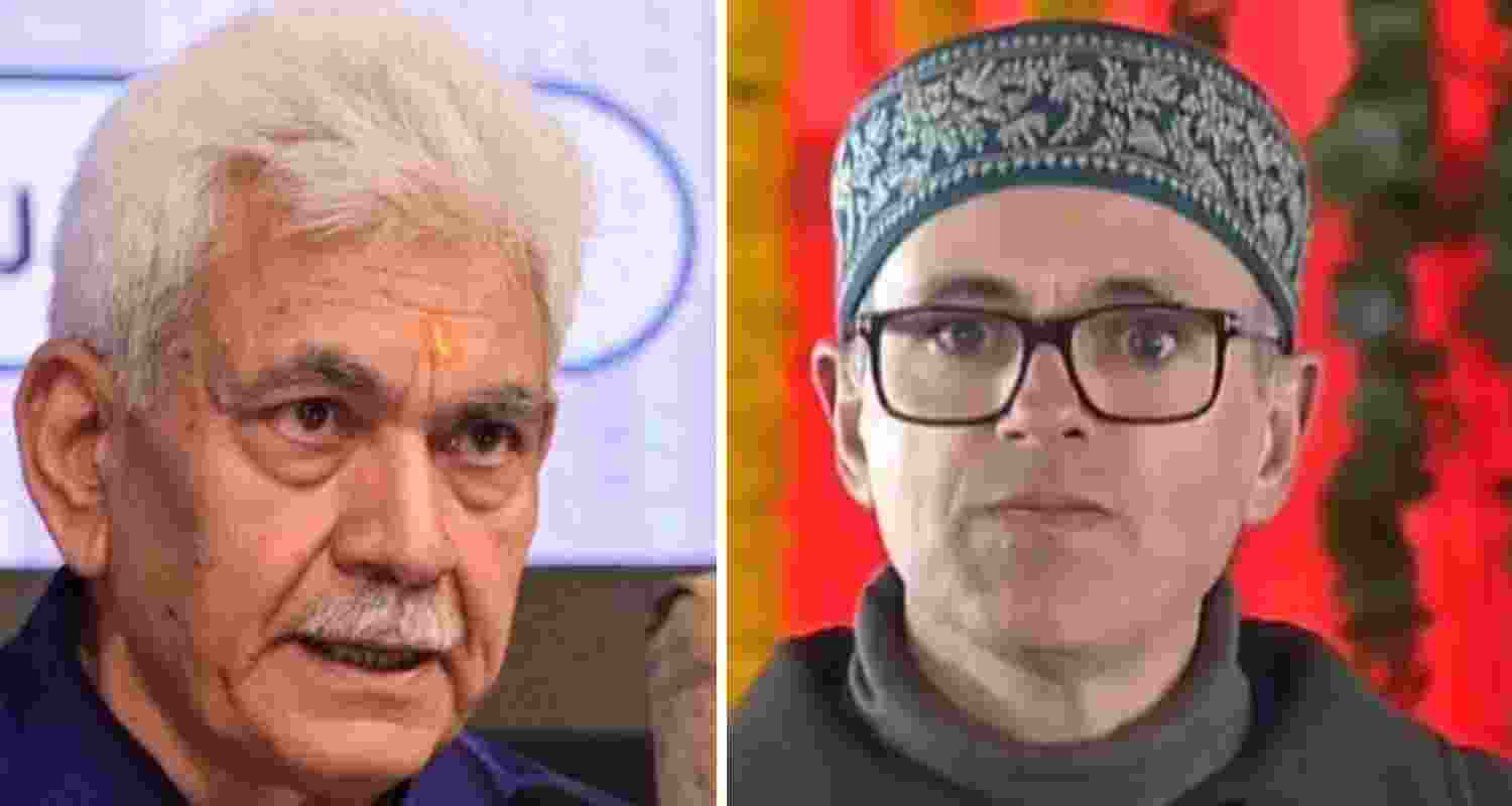 J&K LG Manoj Sinha and J&K Chief Minister Omar Abdullah.