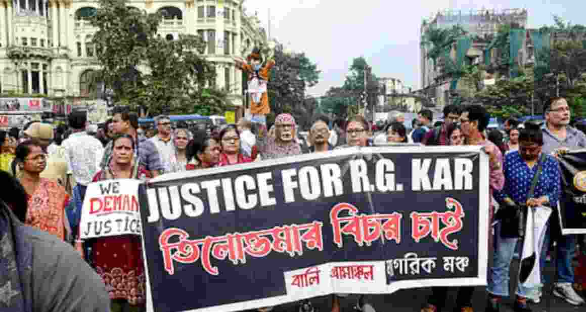 People in Kolkata take to streets to seek justice for RG Kar incident - file image. 