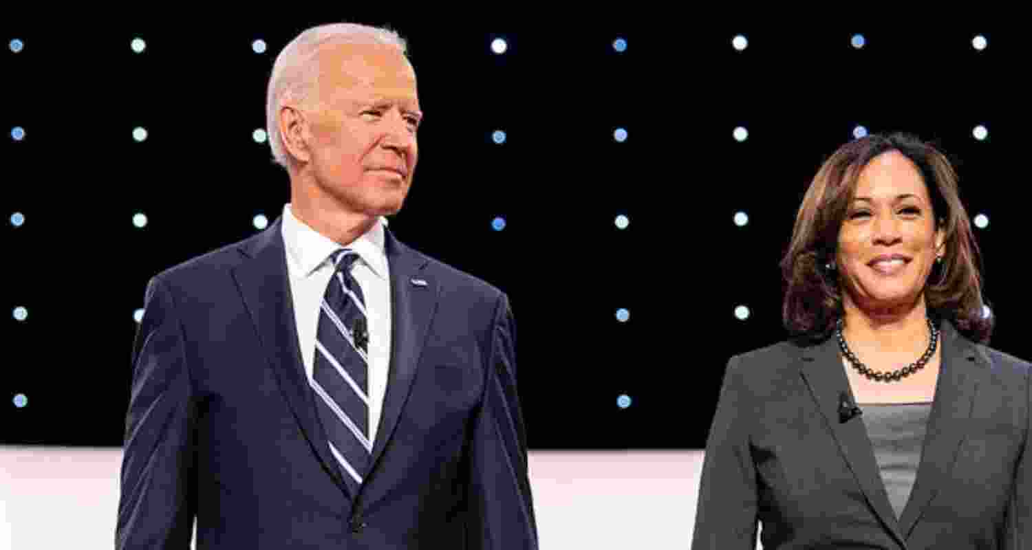 Incumbent President Joe Biden with his deputy Kamala Harris. Image: X