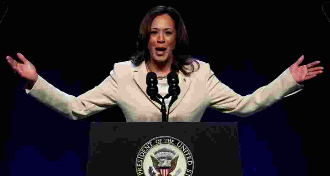 Democratic candidate and US Vice-President, Kamala Harris. 