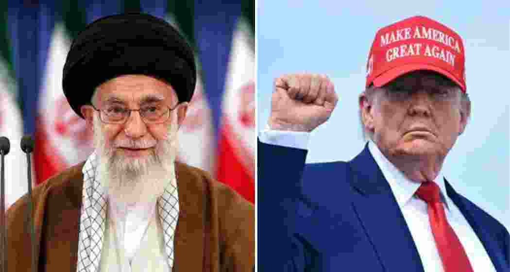 Iran’s Supreme Leader Ayatollah Ali Khamenei and US President Donald Trump (R).