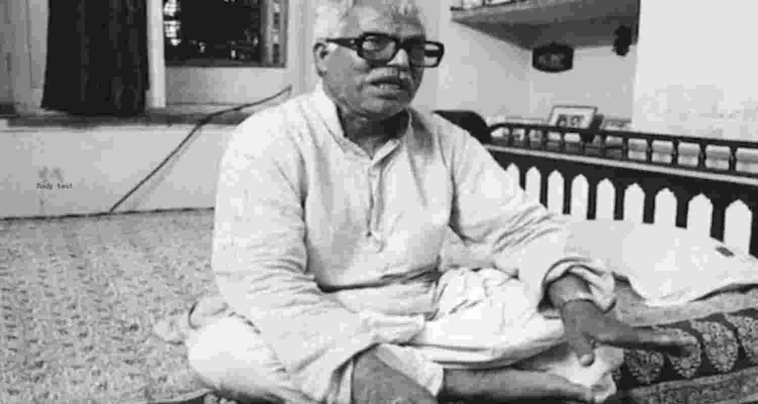 A file photo of Karpoori Thakur is still a widely revered socialist and political icon.