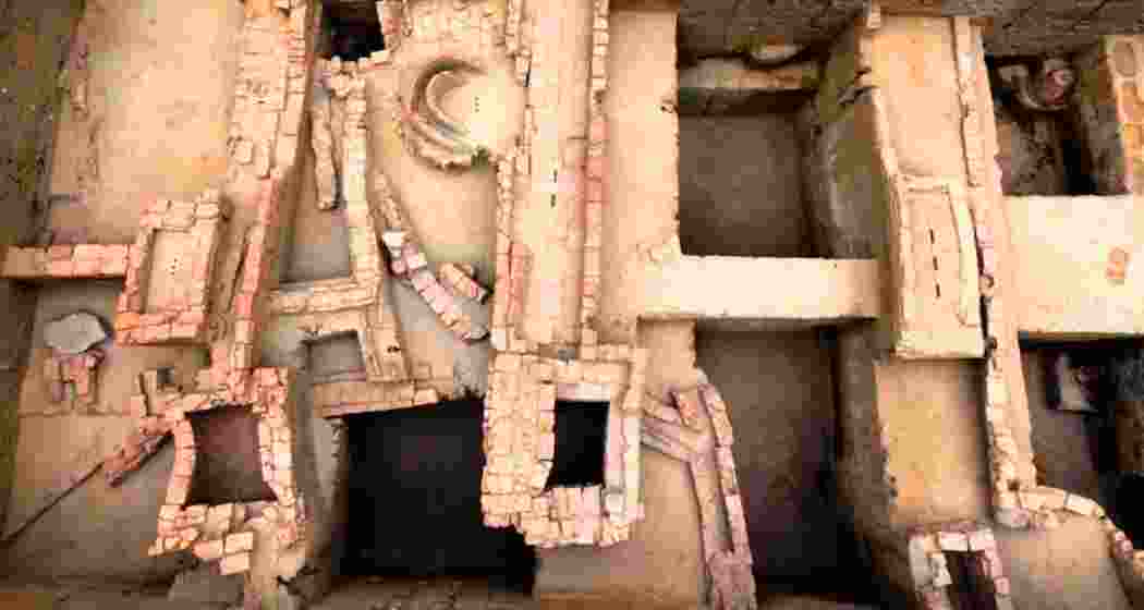 A view of an excavated site in Keeladi where archaeologists have found evidence of industrial activity. (Image: ASI)