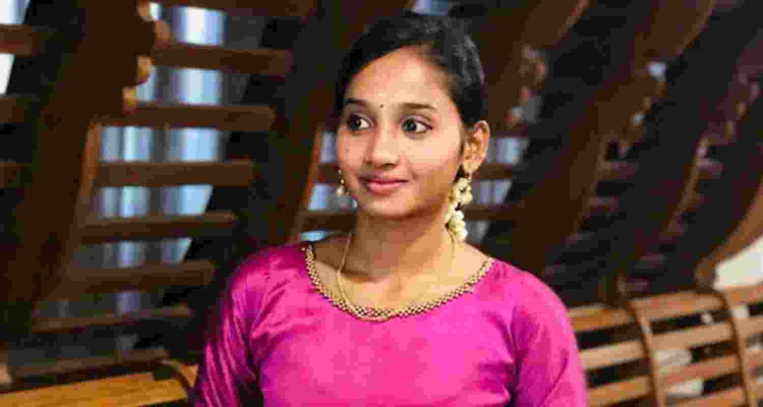 Sona (in picture) was discovered hanging in her bedroom on Saturday at her home in Karukadam. 