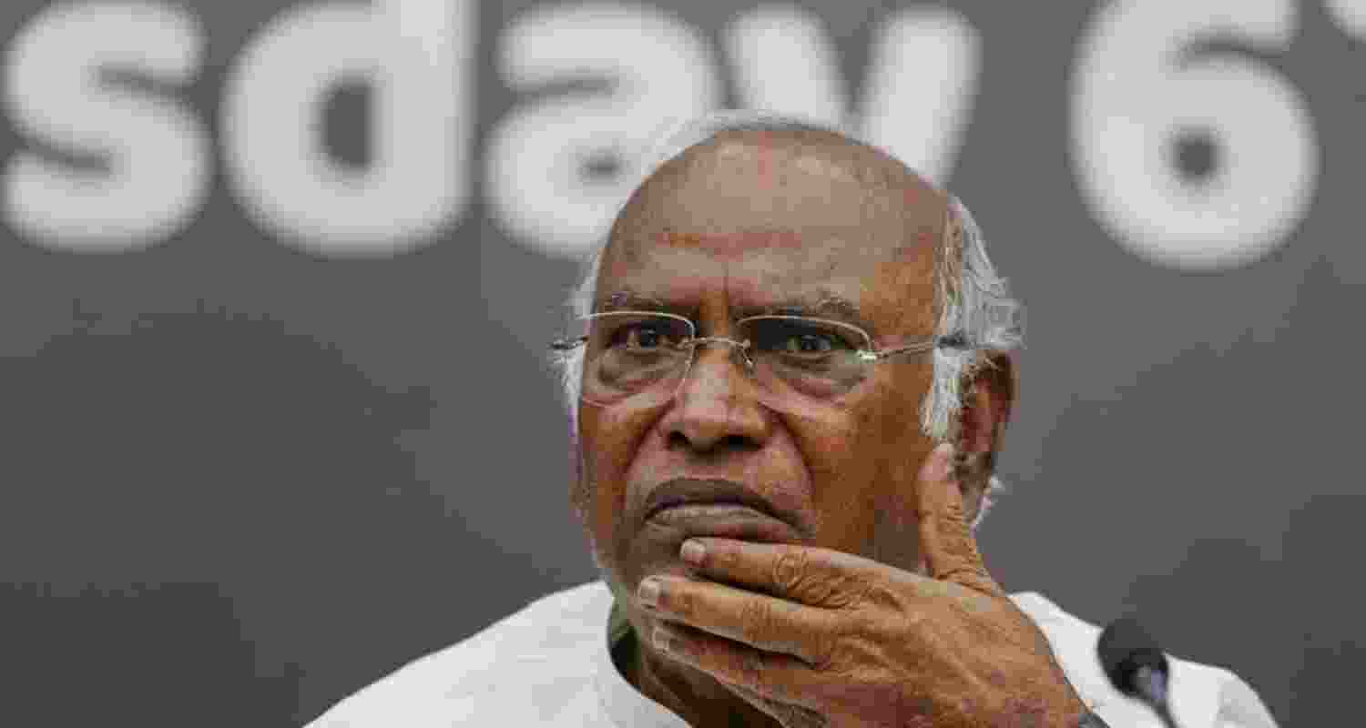 Congress president Mallikarjun Kharge - file image.