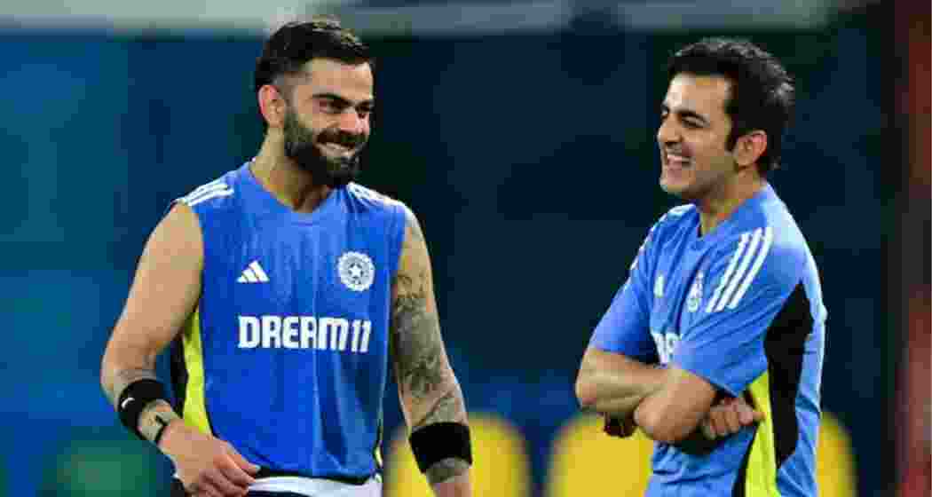 Indian head coach Gautam Gambhir with star batter Virat Kohli. File photo.