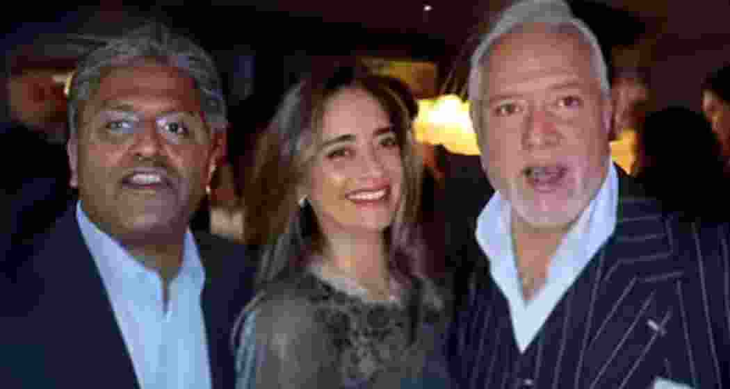 Lalit Modi and Vijay Mallya seen in a video grab from a party celebrating the latter’s 70th birthday.